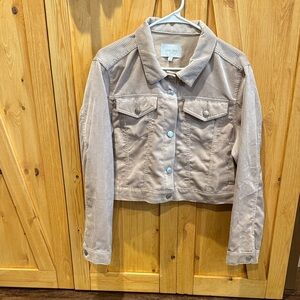 Love Tree Light Tan Faux Corduroy Jacket